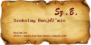 Szokolay Benjámin névjegykártya